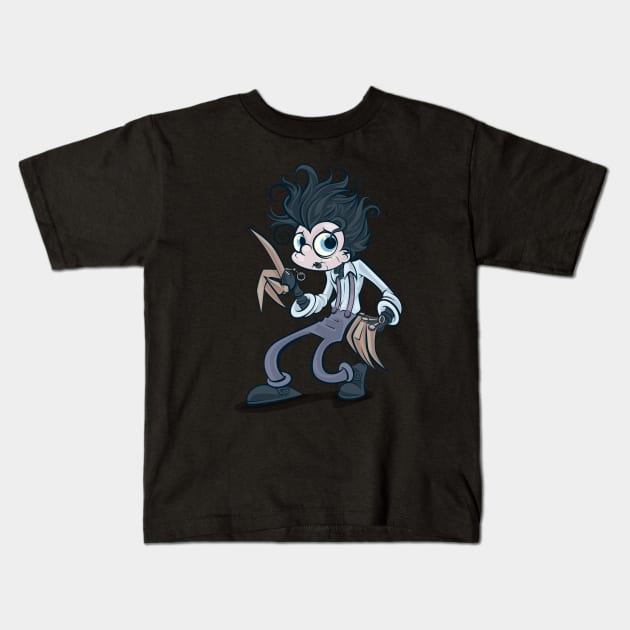 Edward Scissorhands Kids T-Shirt by majanation